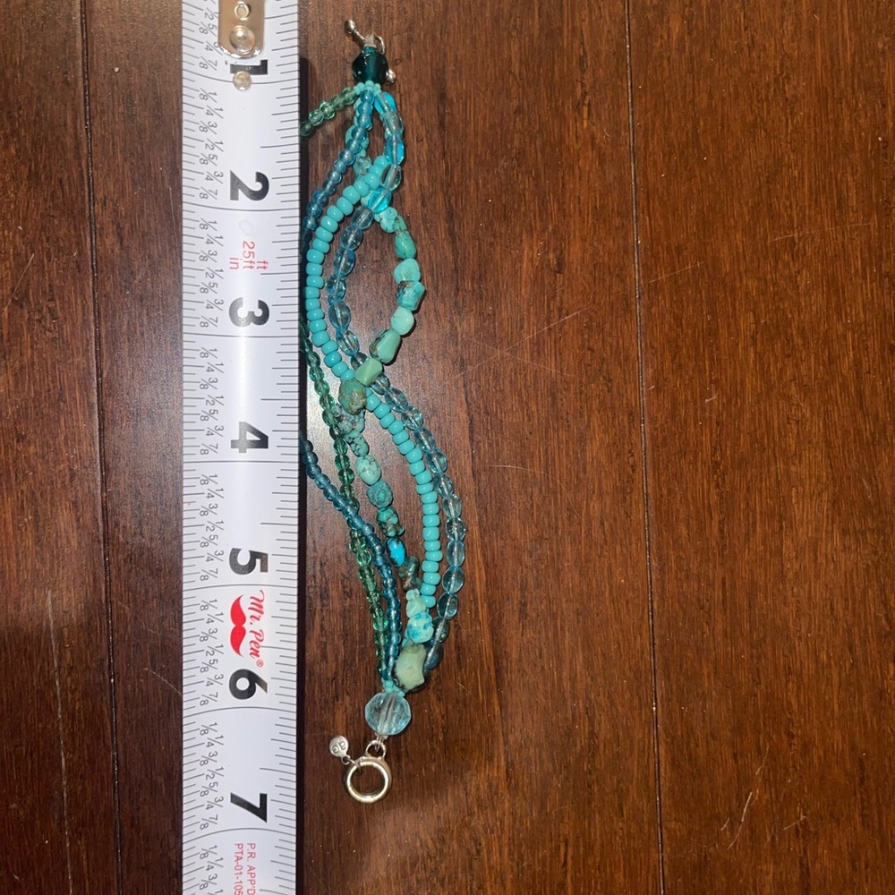 vintage american eagle Turquoise Multi-Strand Beaded bracelet - Picture 4 of 4